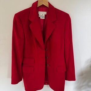 Vintage Escada Red Blazer Women's Size 34